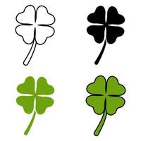 Clover Leaf in flat style isolated vector