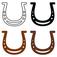 Horseshoe in flat style isolated vector