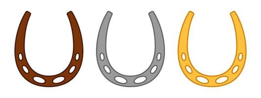 Horseshoe in flat style isolated vector