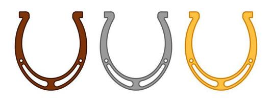 Horseshoe in flat style isolated vector