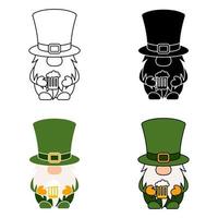 Leprechaun in flat style isolated vector