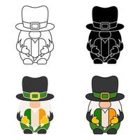 Leprechaun in flat style isolated vector