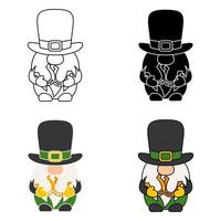 Leprechaun in flat style isolated vector