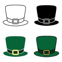 Leprechaun Hat in flat style isolated vector