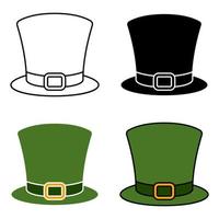 Leprechaun Hat in flat style isolated vector