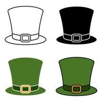 Leprechaun Hat in flat style isolated vector