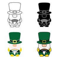 Leprechaun in flat style isolated vector