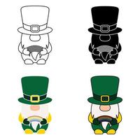 Leprechaun in flat style isolated vector