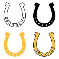 Horseshoe in flat style isolated vector