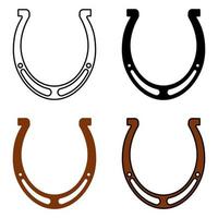 Horseshoe in flat style isolated vector