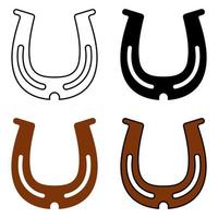Horseshoe in flat style isolated vector