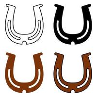 Horseshoe in flat style isolated vector