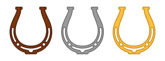 Horseshoe in flat style isolated vector