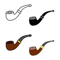 Smoking Pipe in flat style isolated vector