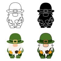 Leprechaun in flat style isolated vector