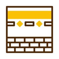 kaaba icono duotono marrón amarillo estilo Ramadán ilustración vector elemento y símbolo Perfecto.