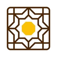 decoration icon duotone brown yellow style ramadan illustration vector element and symbol perfect.