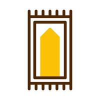 rug icon duotone brown yellow style ramadan illustration vector element and symbol perfect.