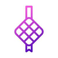 ketupat icon purple pink style ramadan illustration vector element and symbol perfect.