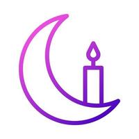 candle icon purple pink style ramadan illustration vector element and symbol perfect.