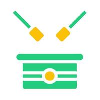 bedug drum icon solid green yellow style ramadan illustration vector element and symbol perfect.