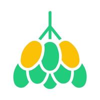 kurma palm icon solid green yellow style ramadan illustration vector element and symbol perfect.