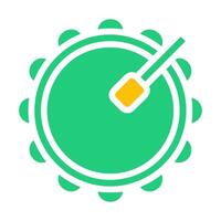 bedug drum icon solid green yellow style ramadan illustration vector element and symbol perfect.