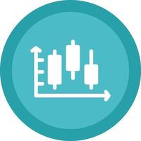 Candlestick Chart Vector Icon Design