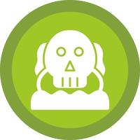 Skull Island Vector Icon Design