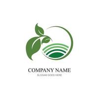 green plant farm vector logo concept