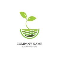 green plant farm vector logo concept