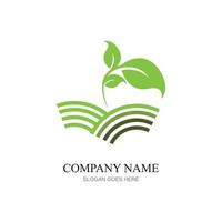 green plant farm vector logo concept