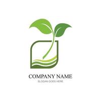 green plant farm vector logo concept