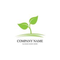 green plant farm vector logo concept