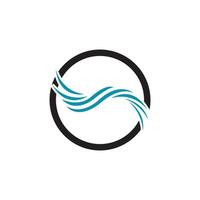 Water wave icon vector