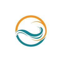 Water wave icon vector