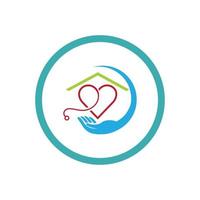 Home Care Logo Template, Medical Home Logo vector