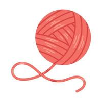 Vector wool yarn ball. Knit threads. Cozy crafting hobby. Knitting.