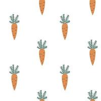 Seamless pattern with carrots. Simple vector background.