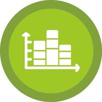 Stacked Bar Chart Vector Icon Design