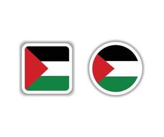 Palestina botón bandera vector icono diseño modelo