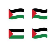 Palestina bandera estado símbolo aislado en antecedentes nacional bandera. Palestina bandera vector icono