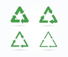 conjunto de reciclar icono vector. reciclar firmar símbolo. vector