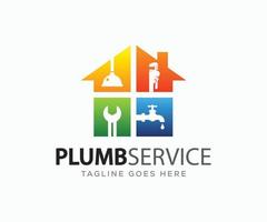 Plumbing Service Logo Design Vector Template. plumbing water logo icon vector