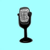 mic para podcast dibujos animados ilustración vector