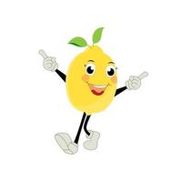 Lemon character design. Vector Illustration Flat Lemon Cute Character expression emotion collection set, minimal style, Raw materials fresh fruit, Mascot product