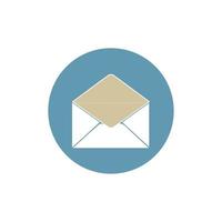 Letter envelope with paper document vector illustration. Closed, open with a message e-mail envelopes. Set mailbox vector icons in flat style. Email Envelope Icon