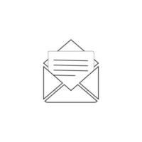 Envelope icon vector, email or incoming message. Mail icon vector for web, computer and mobile app. Message envelope line art icon for apps and websites.