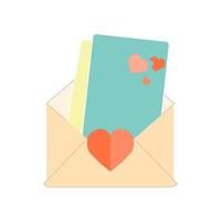 Letter envelope with paper document vector illustration. Closed, open with a message e-mail envelopes. Set mailbox vector icons in flat style. Email Envelope Icon