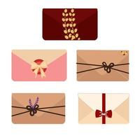 Letter envelope with paper document vector illustration. Closed, open with a message e-mail envelopes. Set mailbox vector icons in flat style. Email Envelope Icon